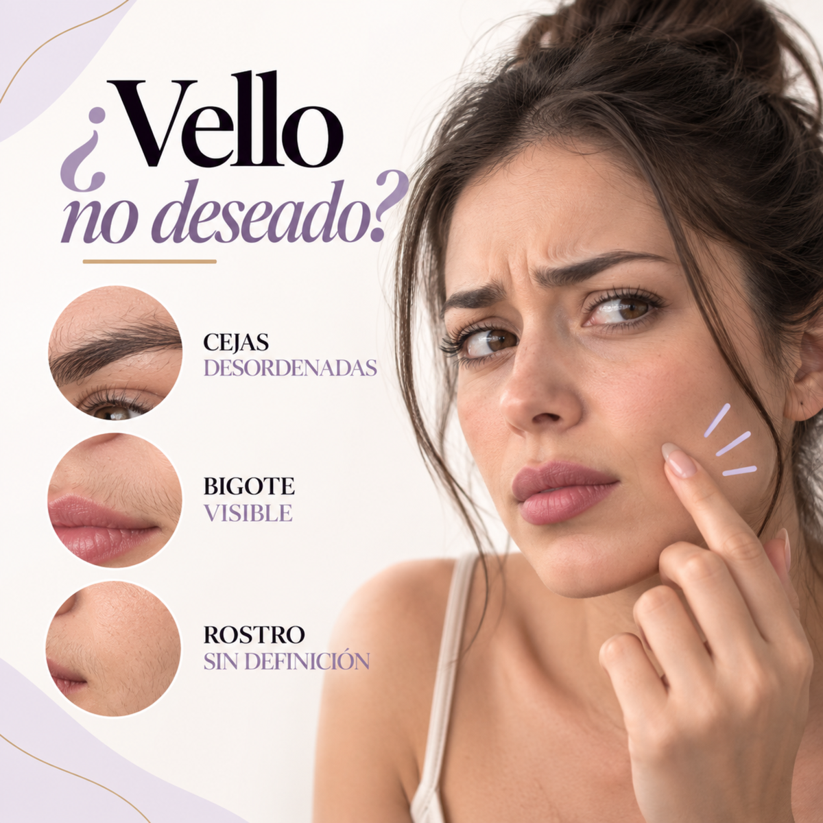 Depilador facial con hilo