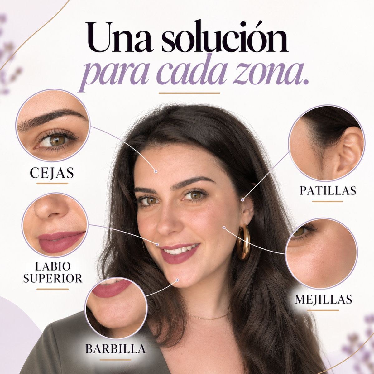 Depilador facial con hilo